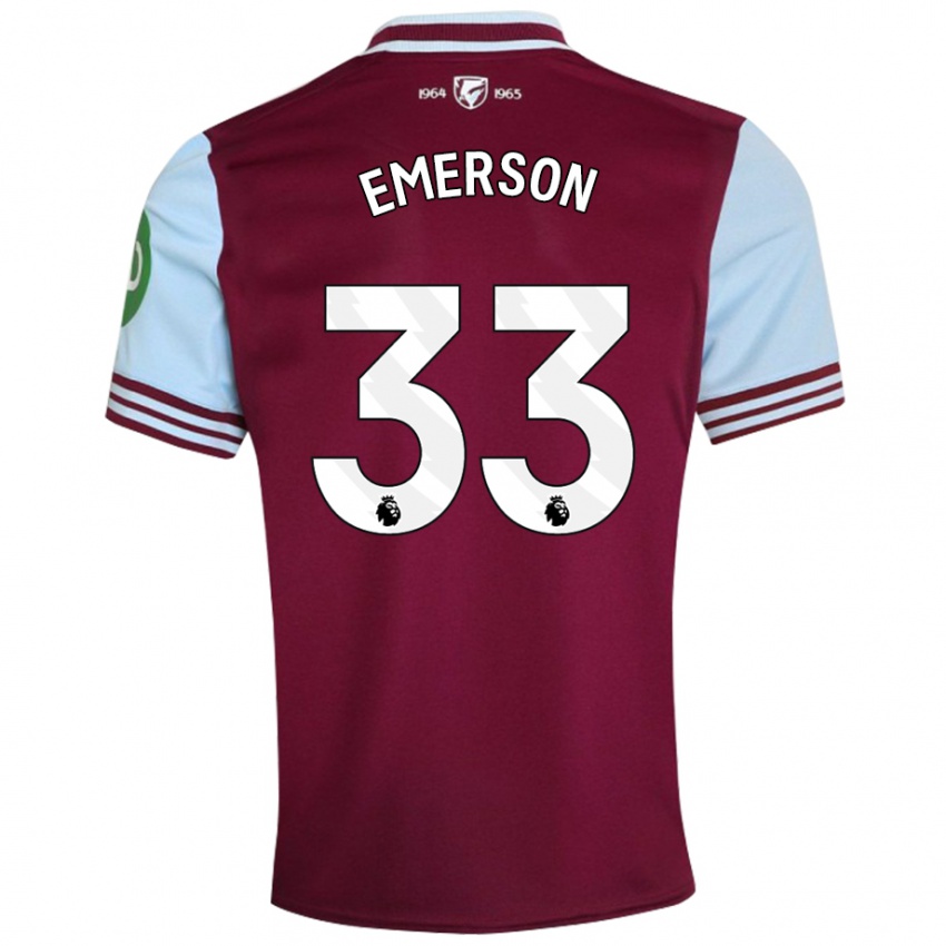 Bambino Maglia Emerson Palmieri #33 Rosso Scuro Kit Gara Home 2024/25 Maglietta