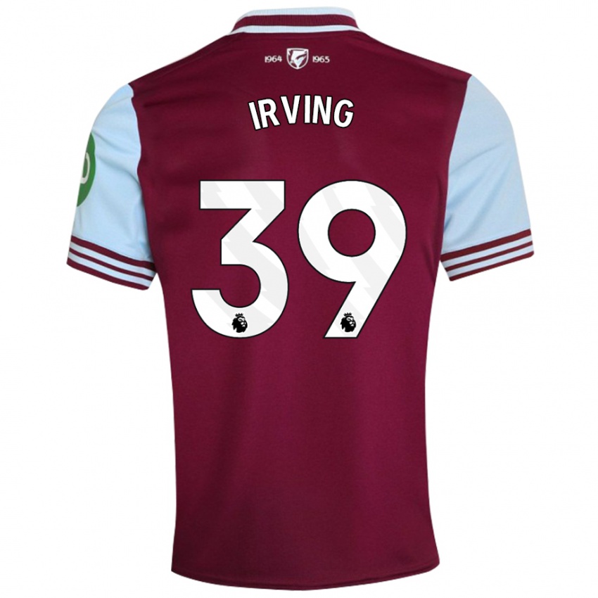 Bambino Maglia Andy Irving #39 Rosso Scuro Kit Gara Home 2024/25 Maglietta