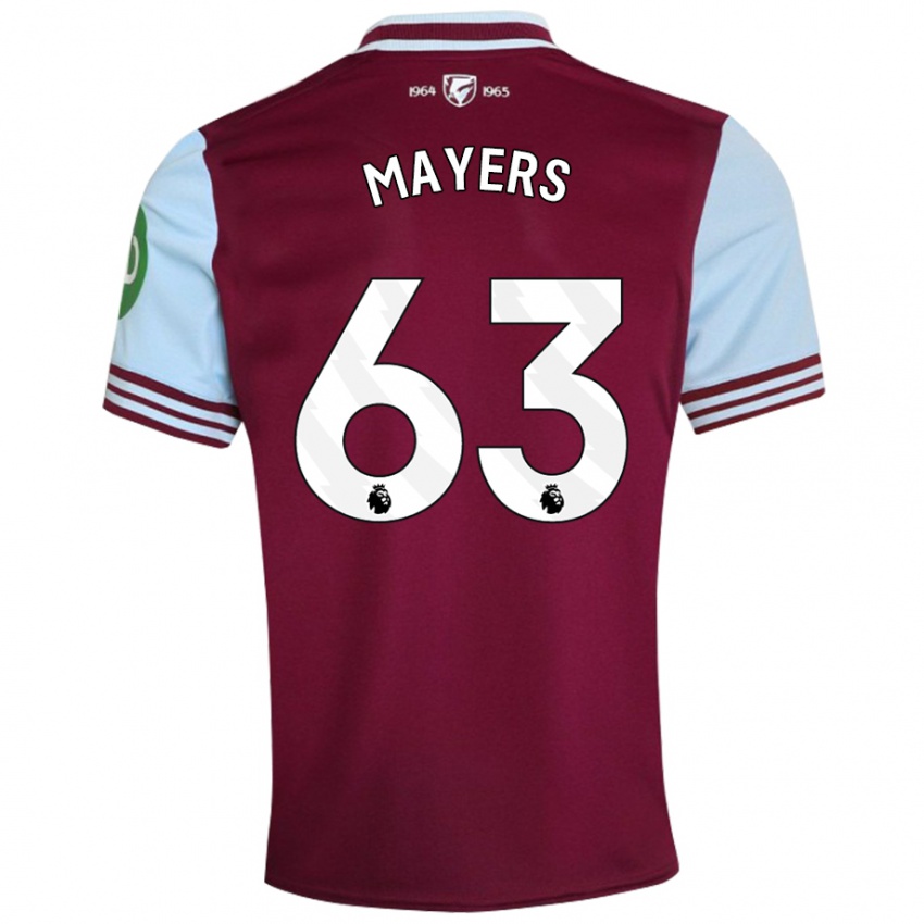 Bambino Maglia Ezra Mayers #63 Rosso Scuro Kit Gara Home 2024/25 Maglietta