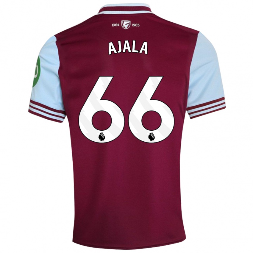 Bambino Maglia Joshua Ajala #66 Rosso Scuro Kit Gara Home 2024/25 Maglietta