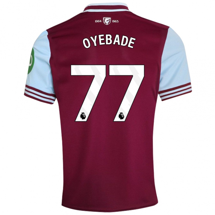 Bambino Maglia Rayan Oyebade #77 Rosso Scuro Kit Gara Home 2024/25 Maglietta