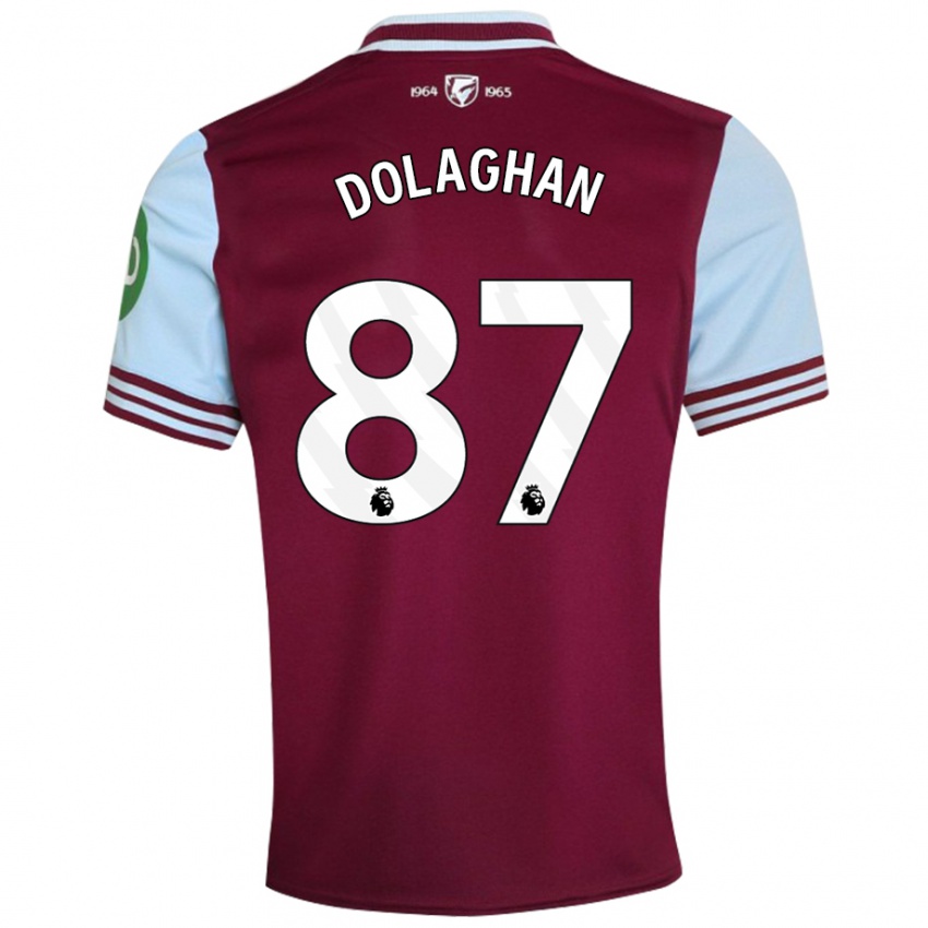 Bambino Maglia Brad Dolaghan #87 Rosso Scuro Kit Gara Home 2024/25 Maglietta