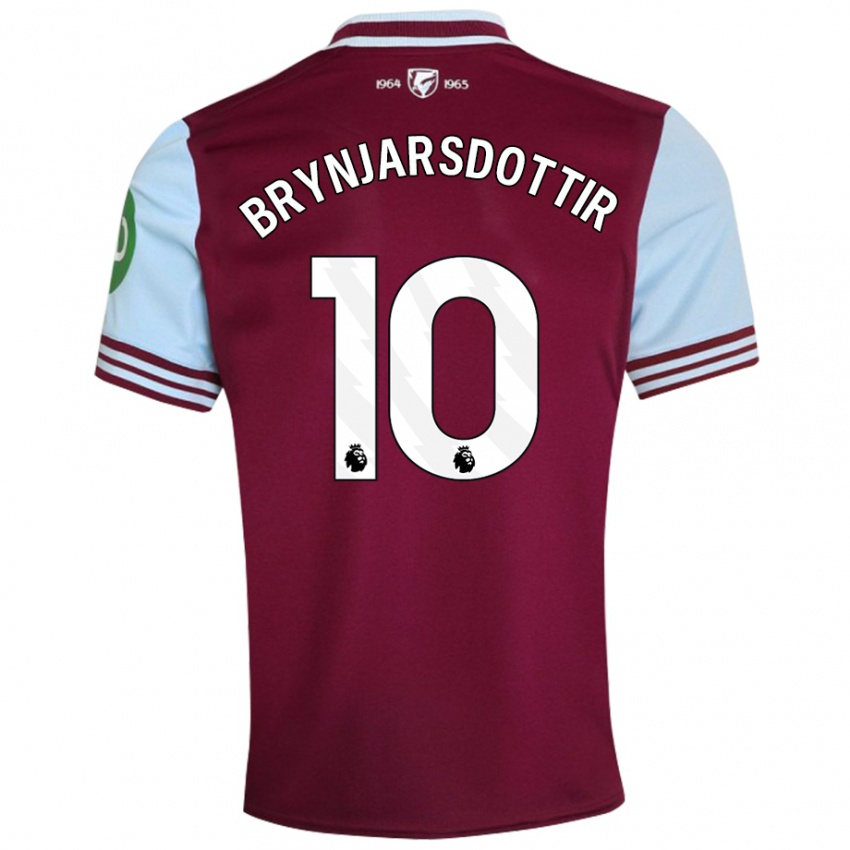 Bambino Maglia Dagný Brynjarsdóttir #10 Rosso Scuro Kit Gara Home 2024/25 Maglietta