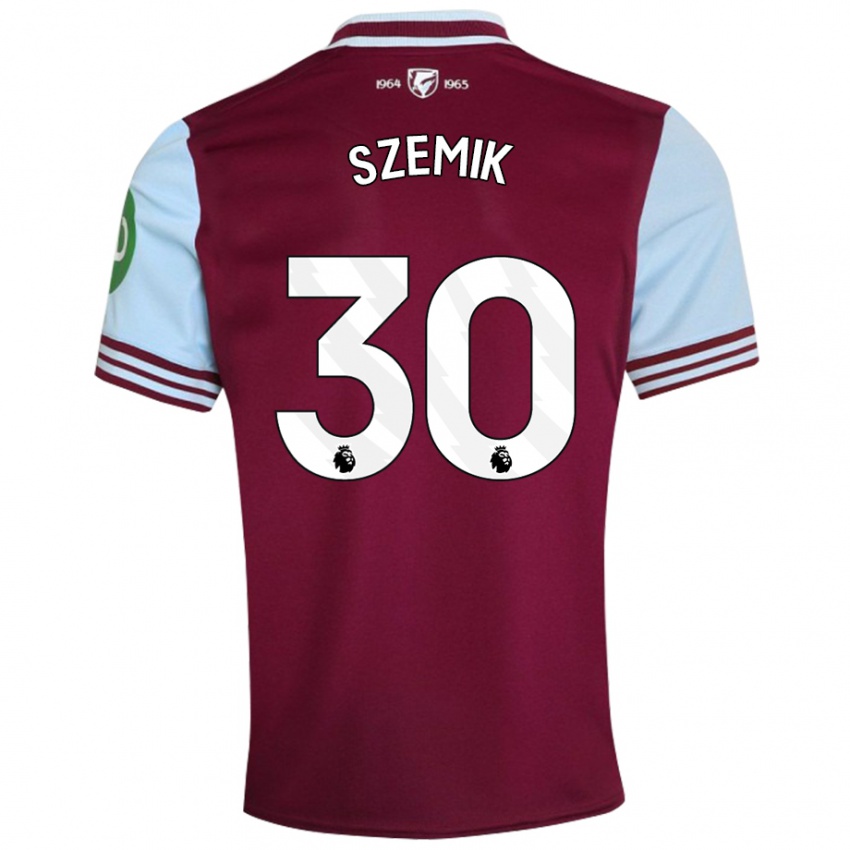 Bambino Maglia Kinga Szemik #30 Rosso Scuro Kit Gara Home 2024/25 Maglietta