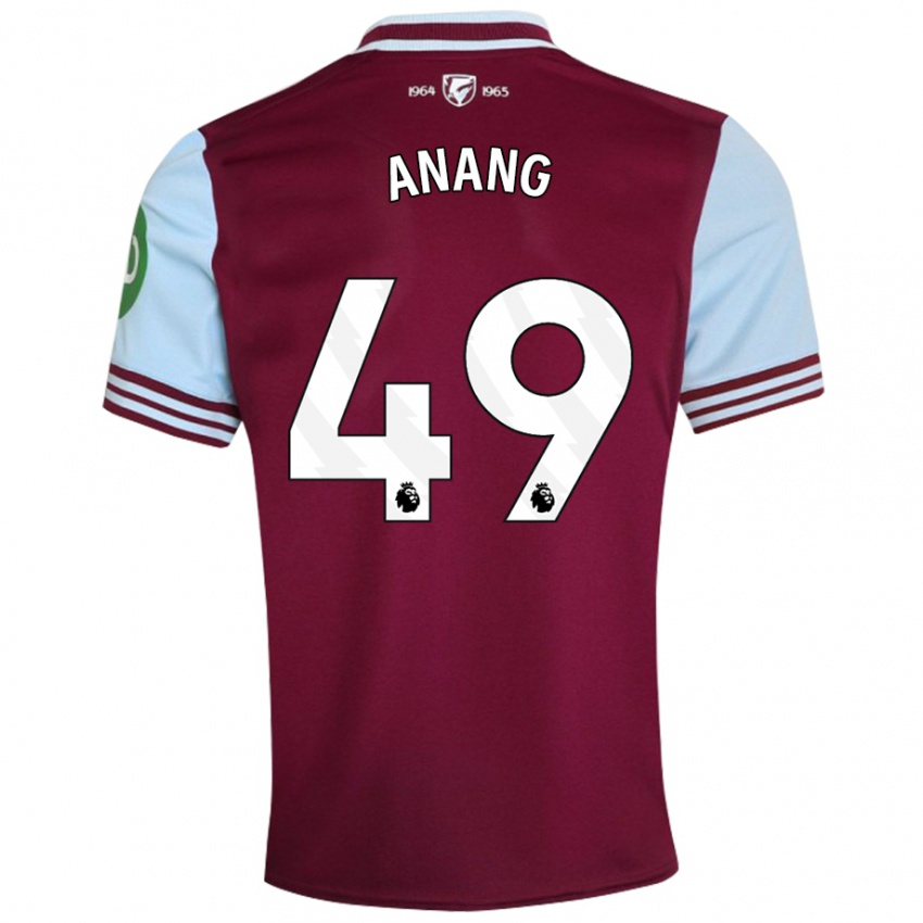 Bambino Maglia Joseph Anang #49 Rosso Scuro Kit Gara Home 2024/25 Maglietta