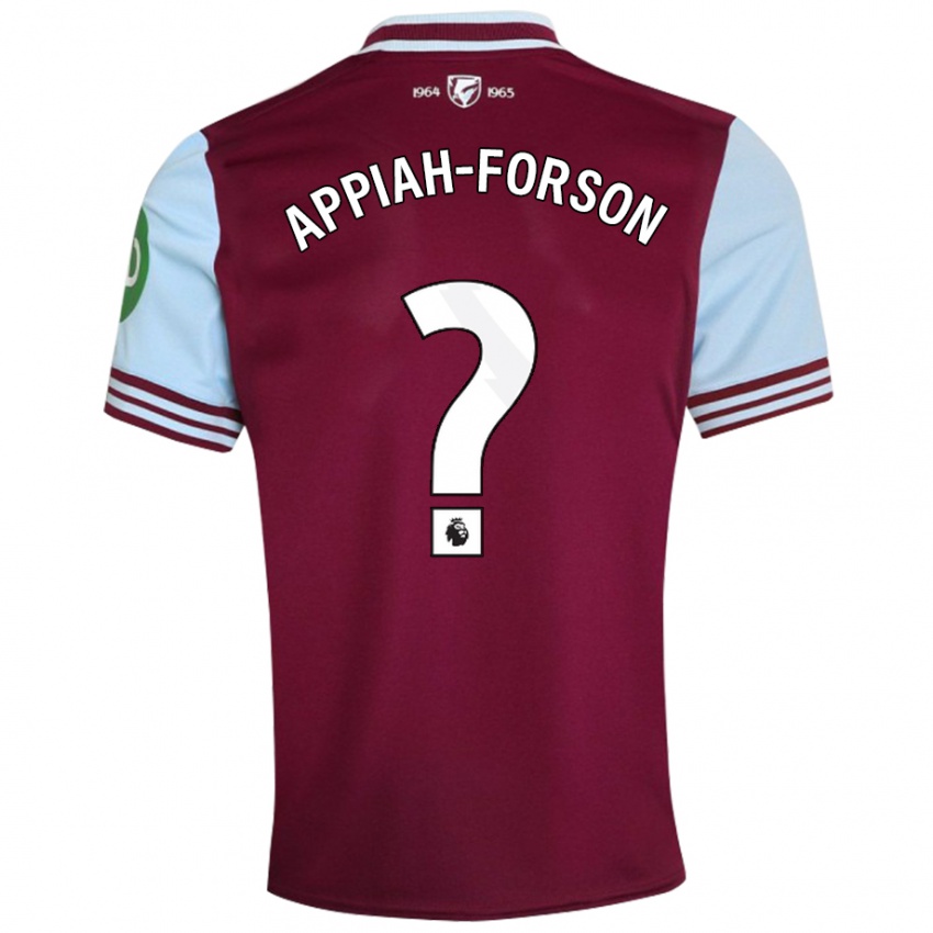 Bambino Maglia Keenan Appiah-Forson #0 Rosso Scuro Kit Gara Home 2024/25 Maglietta