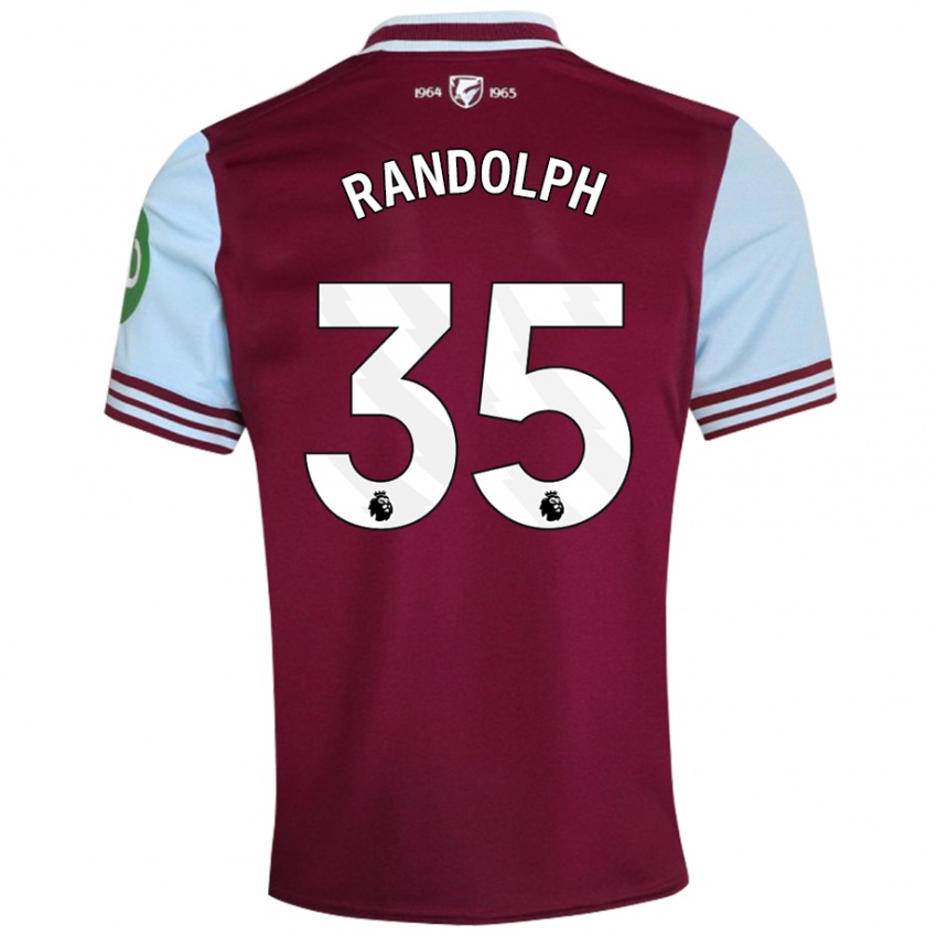 Bambino Maglia Darren Randolph #35 Rosso Scuro Kit Gara Home 2024/25 Maglietta