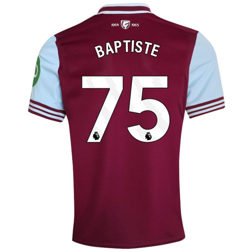 Bambino Maglia Jamal Baptiste #75 Rosso Scuro Kit Gara Home 2024/25 Maglietta