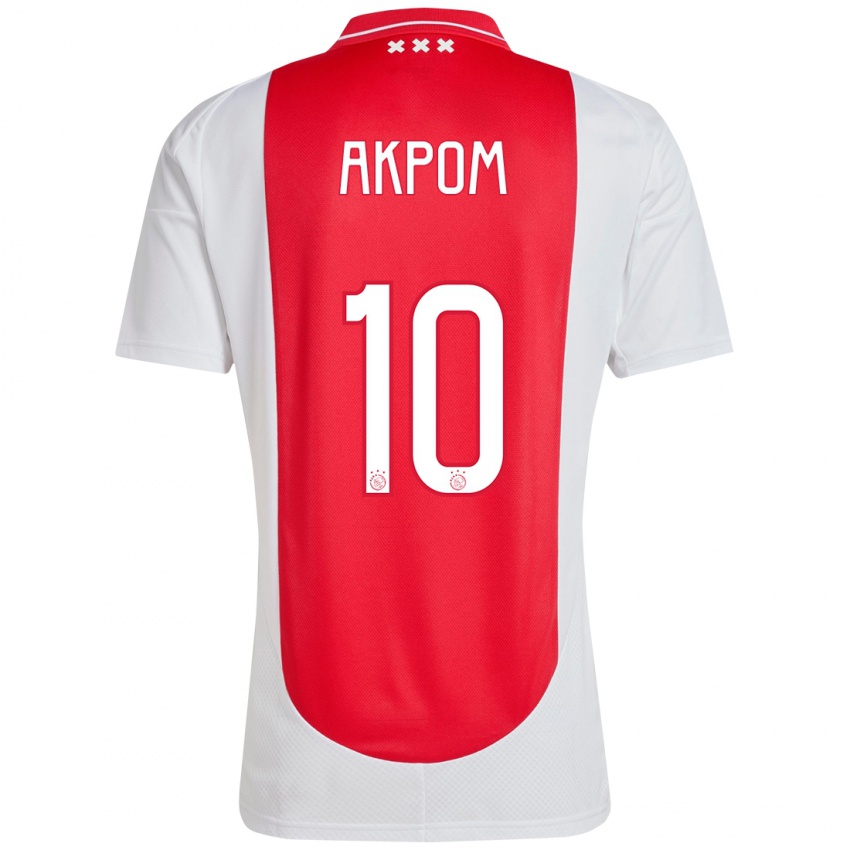 Bambino Maglia Chuba Akpom #10 Rosso Bianco Kit Gara Home 2024/25 Maglietta