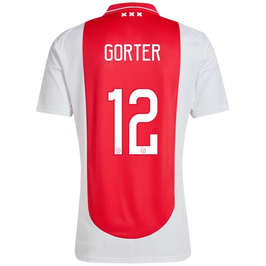 Bambino Maglia Jay Gorter #12 Rosso Bianco Kit Gara Home 2024/25 Maglietta