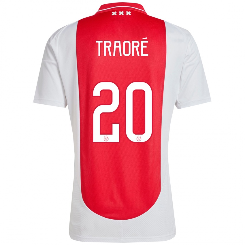 Bambino Maglia Bertrand Traoré #20 Rosso Bianco Kit Gara Home 2024/25 Maglietta