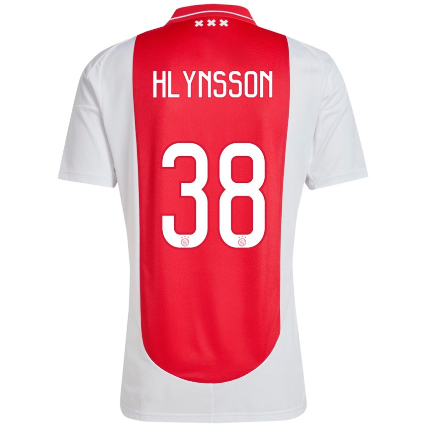 Bambino Maglia Kristian Hlynsson #38 Rosso Bianco Kit Gara Home 2024/25 Maglietta