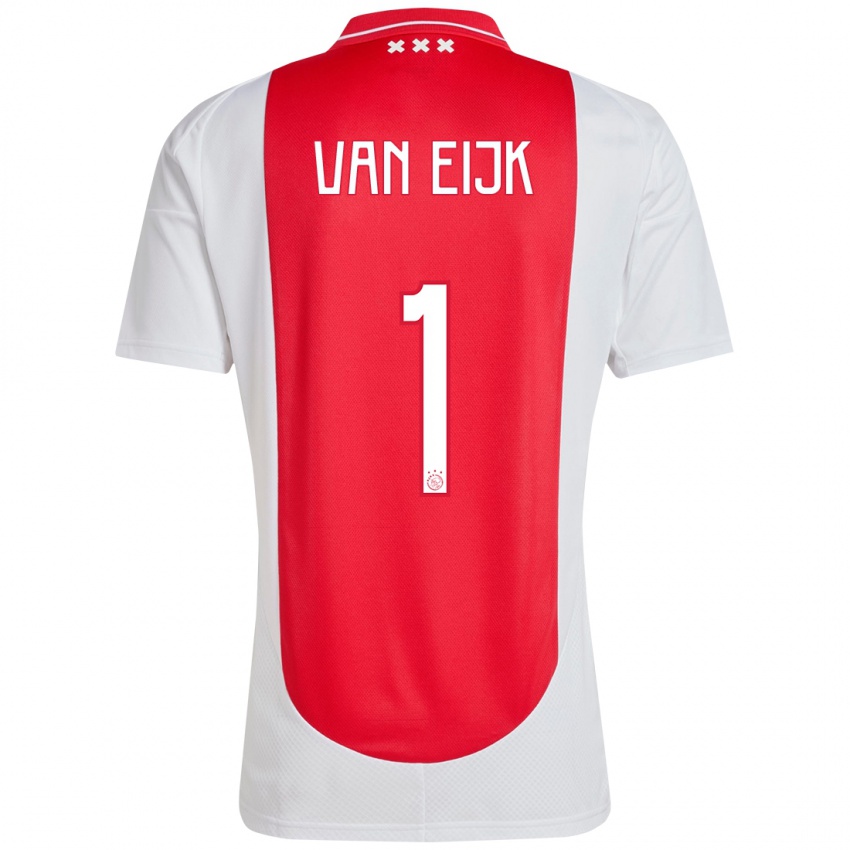 Bambino Maglia Regina Van Eijk #1 Rosso Bianco Kit Gara Home 2024/25 Maglietta