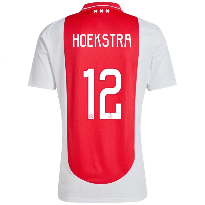 Bambino Maglia Isabelle Hoekstra #12 Rosso Bianco Kit Gara Home 2024/25 Maglietta