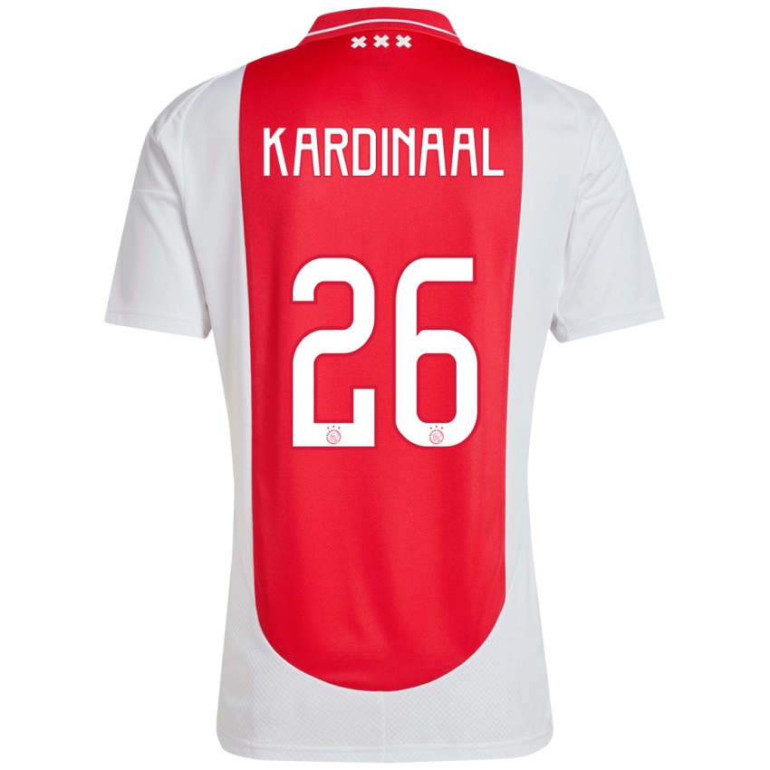 Bambino Maglia Isa Kardinaal #26 Rosso Bianco Kit Gara Home 2024/25 Maglietta