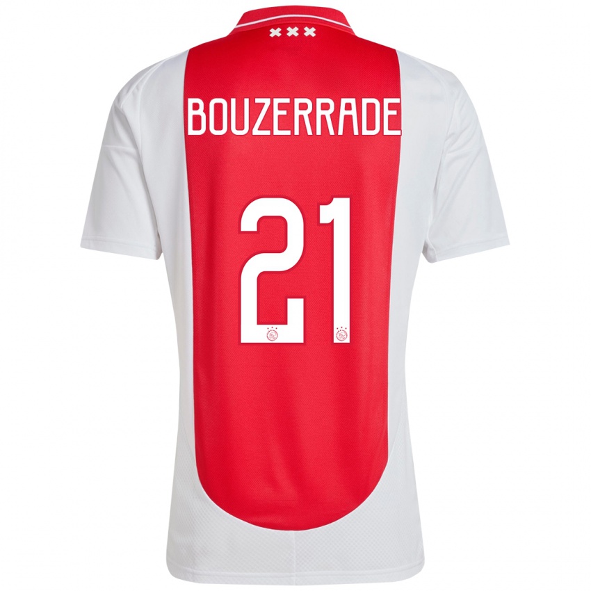 Bambino Maglia Zaina Bouzerrade #21 Rosso Bianco Kit Gara Home 2024/25 Maglietta