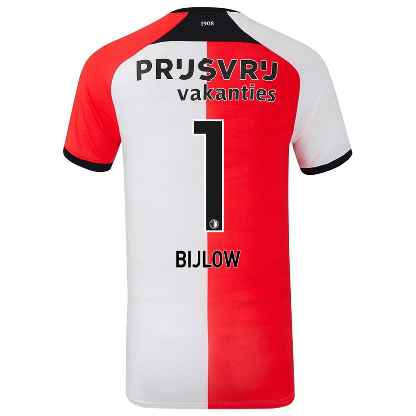 Bambino Maglia Justin Bijlow #1 Rosso Bianco Kit Gara Home 2024/25 Maglietta