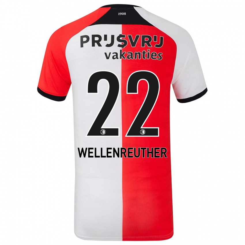 Bambino Maglia Timon Wellenreuther #22 Rosso Bianco Kit Gara Home 2024/25 Maglietta