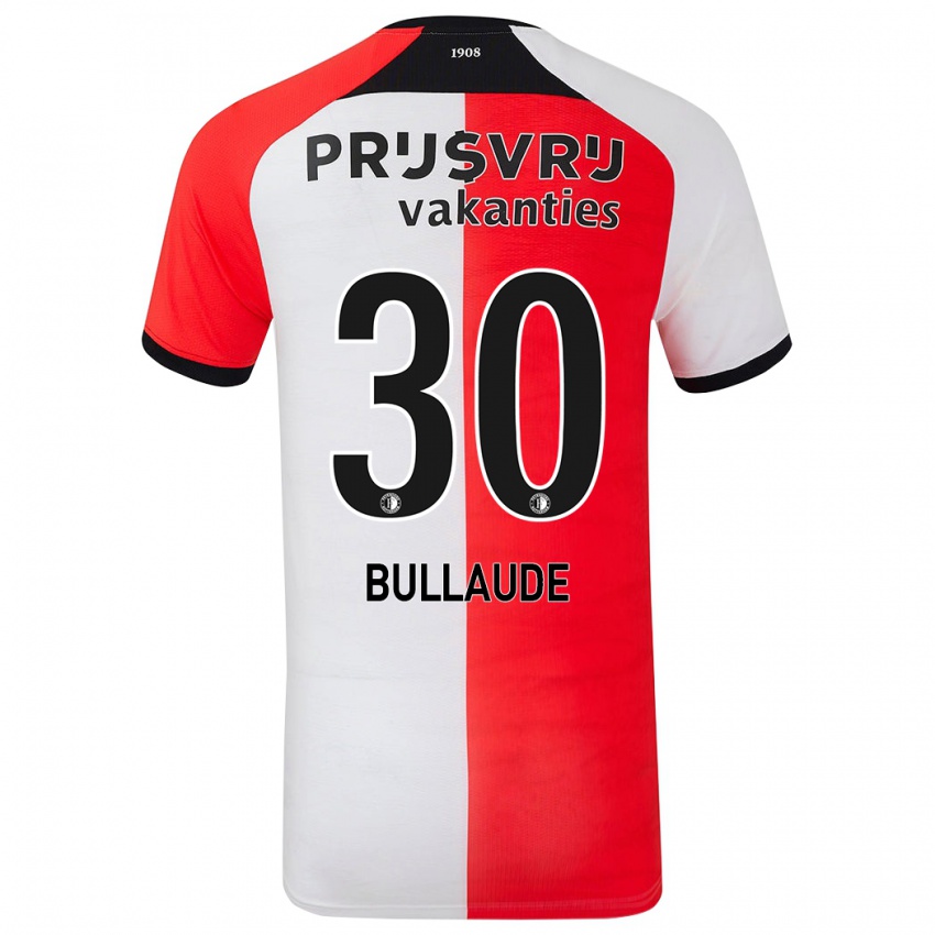 Bambino Maglia Ezequiel Bullaude #30 Rosso Bianco Kit Gara Home 2024/25 Maglietta