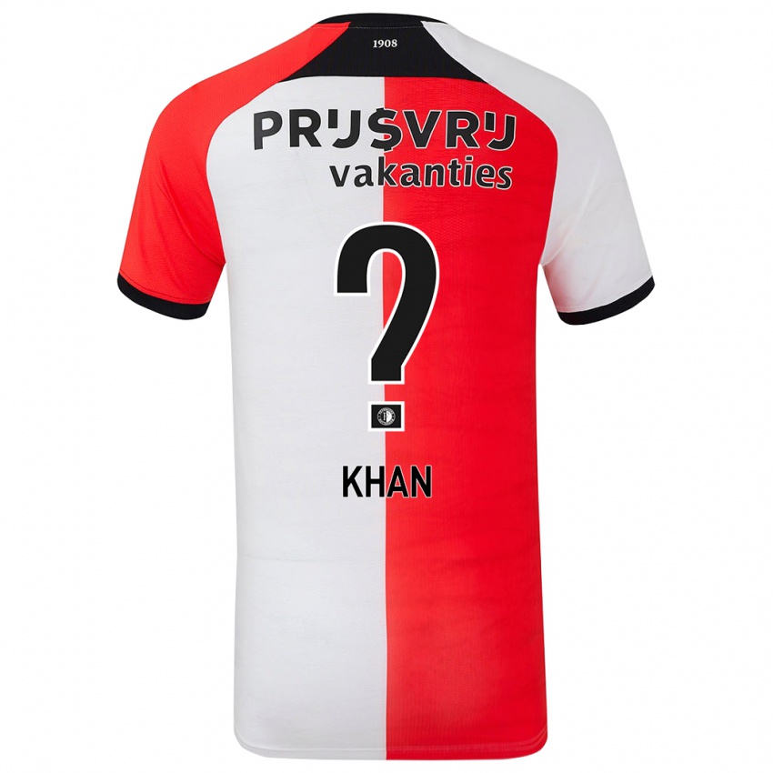 Bambino Maglia Kevin Khan #0 Rosso Bianco Kit Gara Home 2024/25 Maglietta