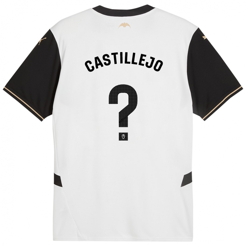 Bambino Maglia Samu Castillejo #0 Bianco Nero Kit Gara Home 2024/25 Maglietta