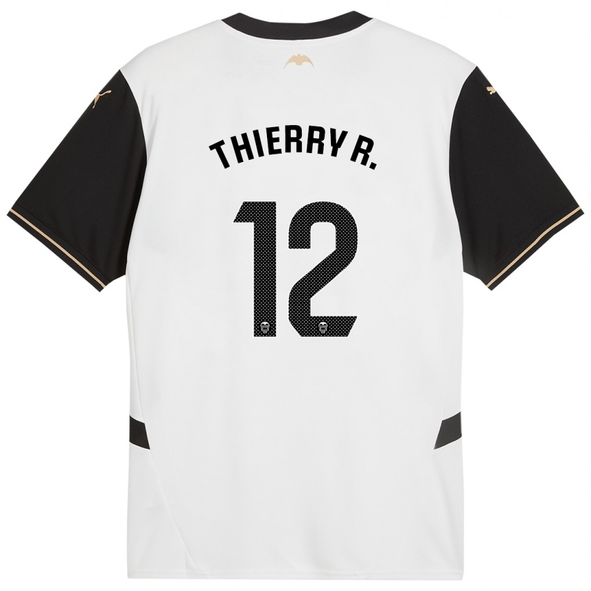 Bambino Maglia Thierry Correia #12 Bianco Nero Kit Gara Home 2024/25 Maglietta