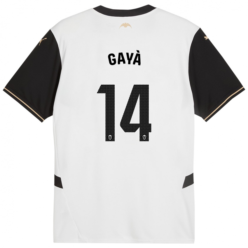 Bambino Maglia Jose Gaya #14 Bianco Nero Kit Gara Home 2024/25 Maglietta