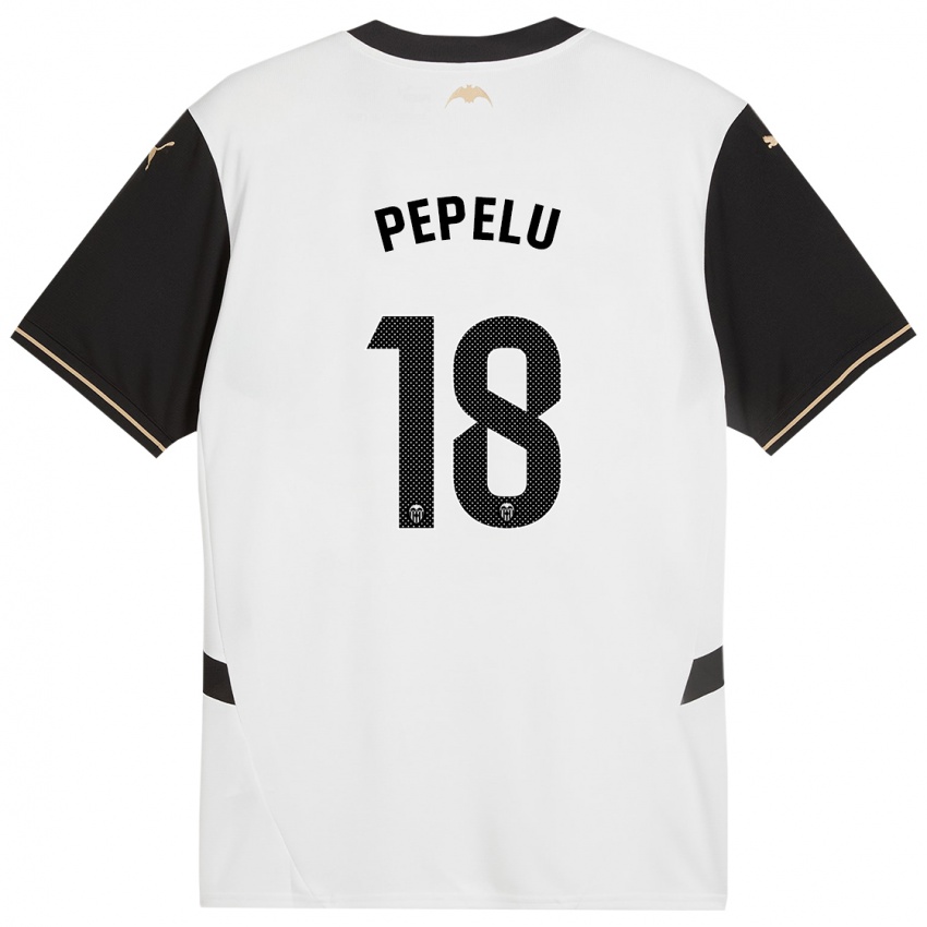 Bambino Maglia Pepelu #18 Bianco Nero Kit Gara Home 2024/25 Maglietta