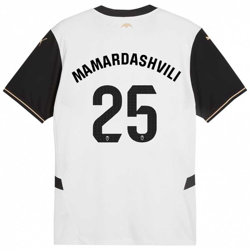 Bambino Maglia Giorgi Mamardashvili #25 Bianco Nero Kit Gara Home 2024/25 Maglietta