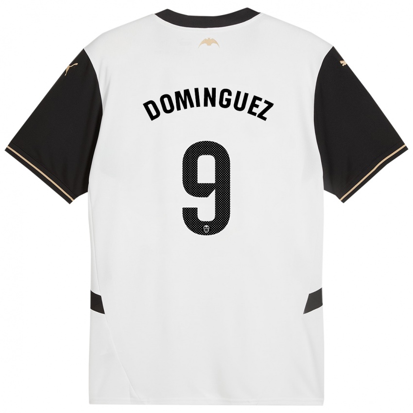 Bambino Maglia Mario Dominguez #9 Bianco Nero Kit Gara Home 2024/25 Maglietta