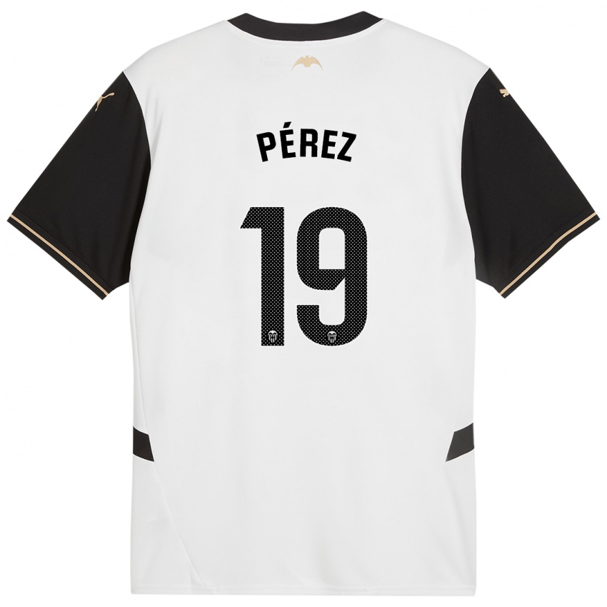 Bambino Maglia Joselu Pérez #19 Bianco Nero Kit Gara Home 2024/25 Maglietta