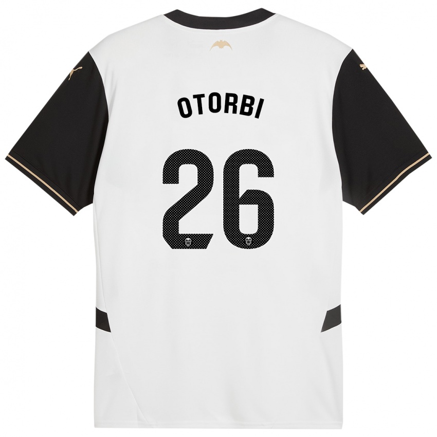 Bambino Maglia David Otorbi #26 Bianco Nero Kit Gara Home 2024/25 Maglietta