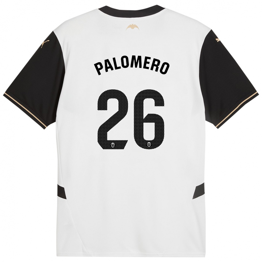 Bambino Maglia Marc Palomero #26 Bianco Nero Kit Gara Home 2024/25 Maglietta