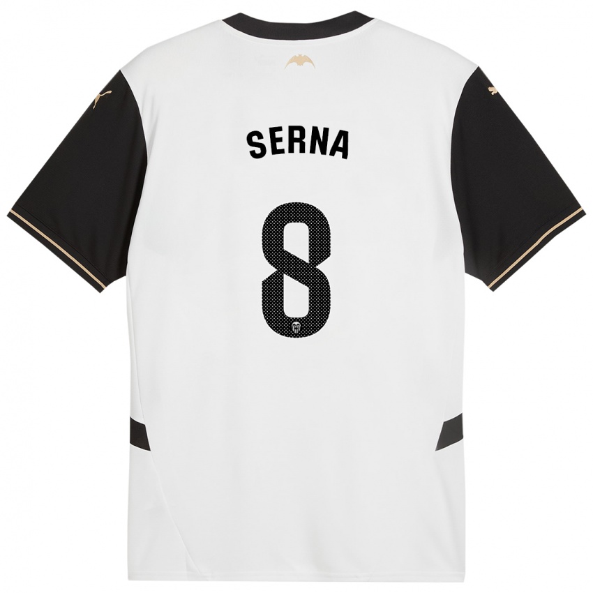 Bambino Maglia Liced Serna #8 Bianco Nero Kit Gara Home 2024/25 Maglietta