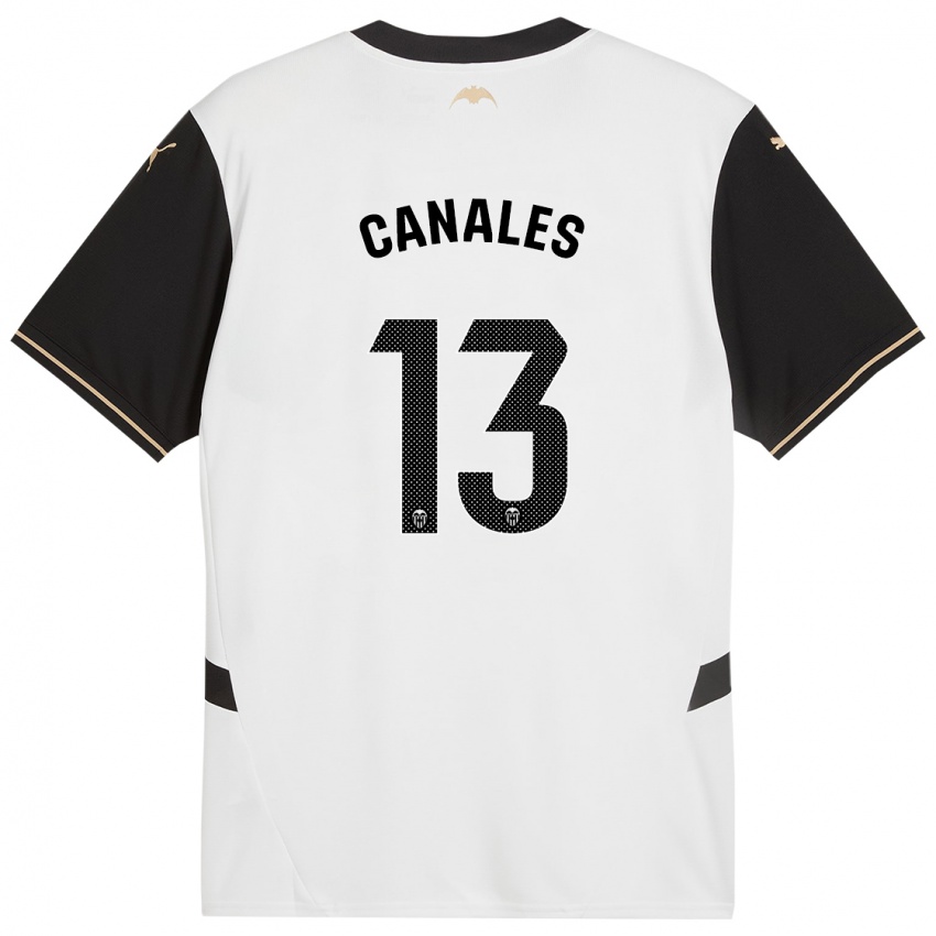 Bambino Maglia Antonia Canales #13 Bianco Nero Kit Gara Home 2024/25 Maglietta