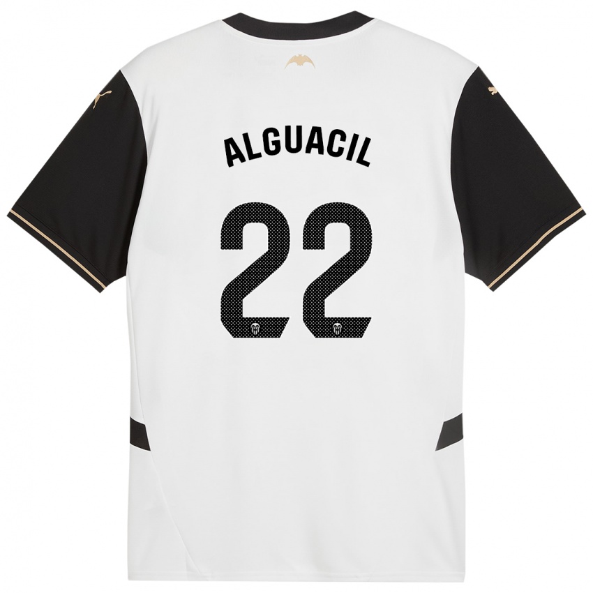 Bambino Maglia Ainhoa Alguacil #22 Bianco Nero Kit Gara Home 2024/25 Maglietta