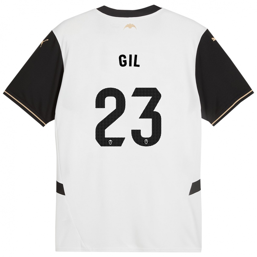 Bambino Maglia Elena Gil #23 Bianco Nero Kit Gara Home 2024/25 Maglietta