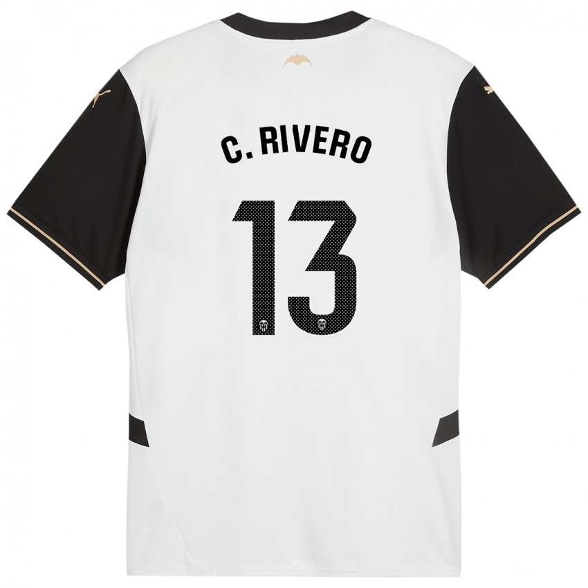 Bambino Maglia Cristian Rivero #13 Bianco Nero Kit Gara Home 2024/25 Maglietta