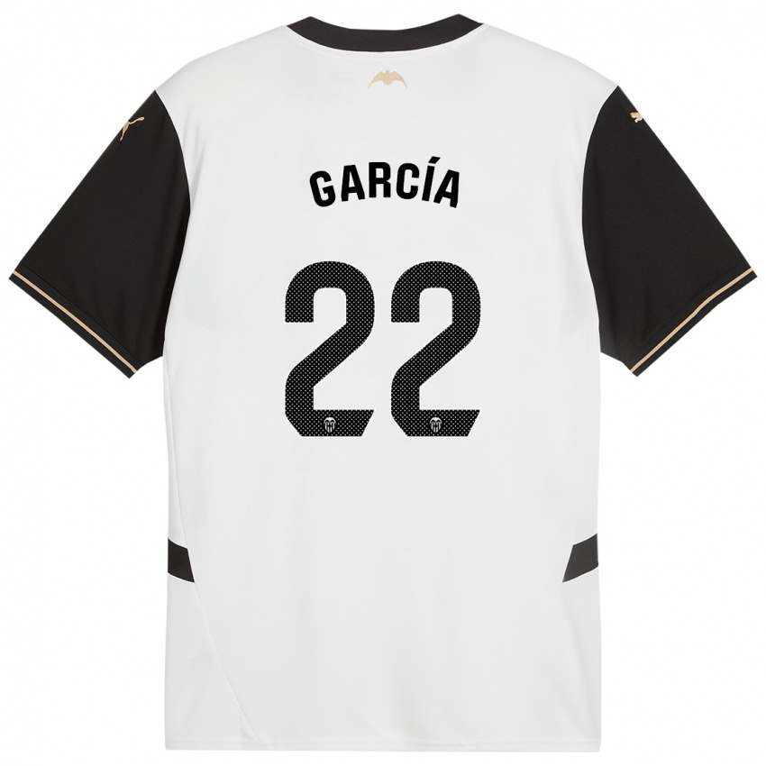 Bambino Maglia Azael García #22 Bianco Nero Kit Gara Home 2024/25 Maglietta