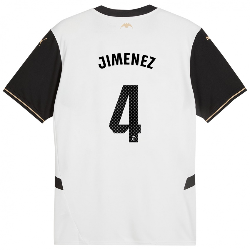 Bambino Maglia Maria Jimenez #4 Bianco Nero Kit Gara Home 2024/25 Maglietta