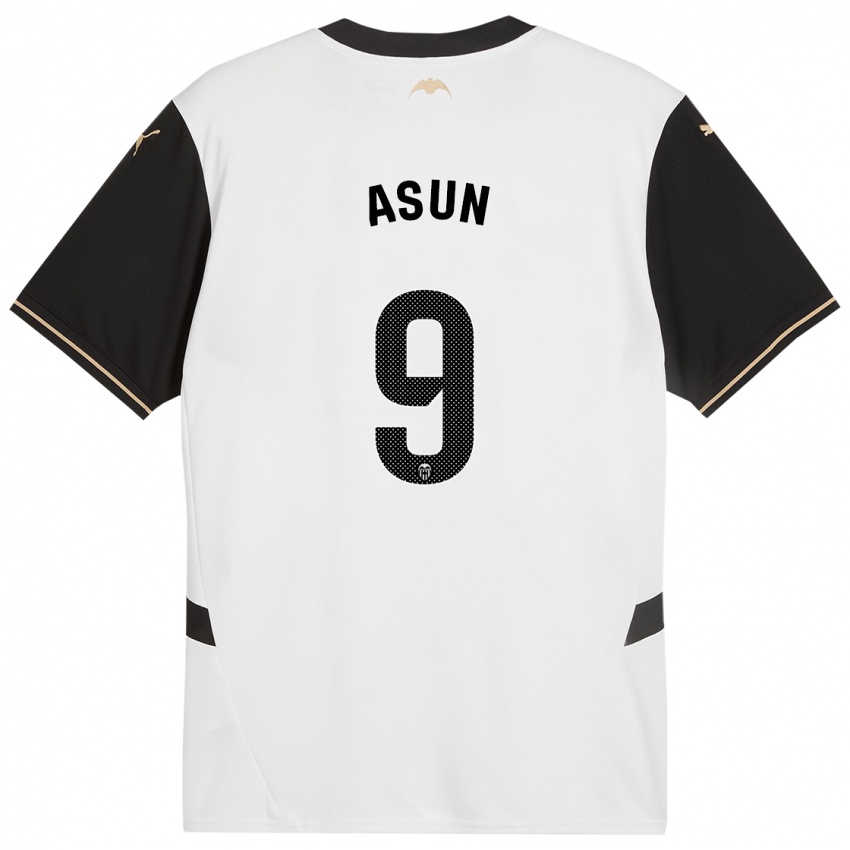 Bambino Maglia Asun #9 Bianco Nero Kit Gara Home 2024/25 Maglietta