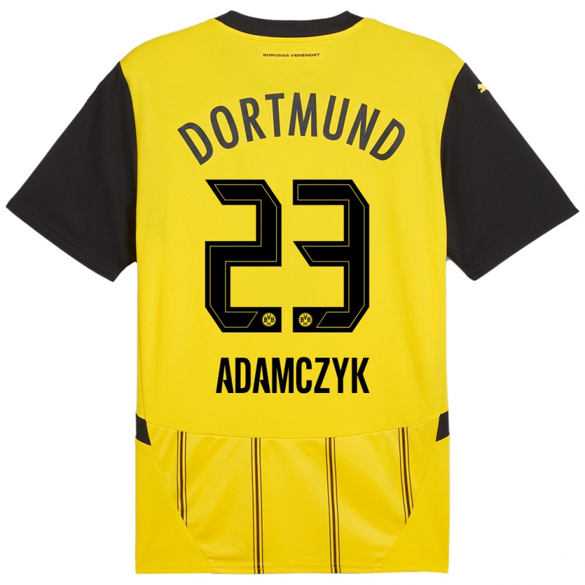 Bambino Maglia Nico Adamczyk #23 Giallo Nero Kit Gara Home 2024/25 Maglietta