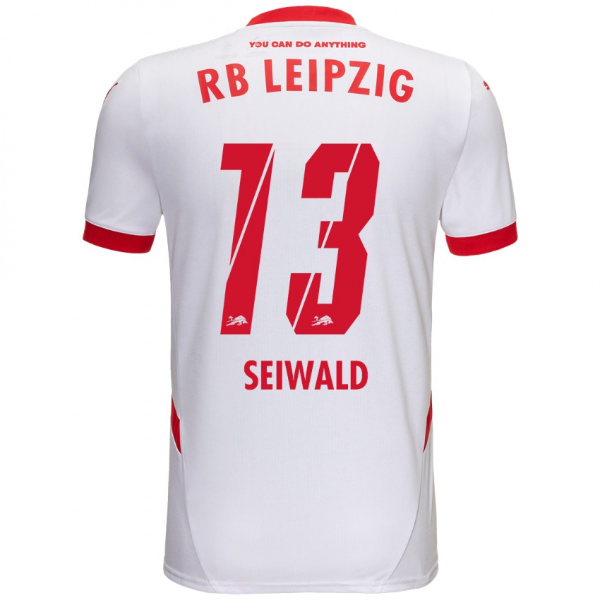 Bambino Maglia Nicolas Seiwald #13 Bianco Rosso Kit Gara Home 2024/25 Maglietta