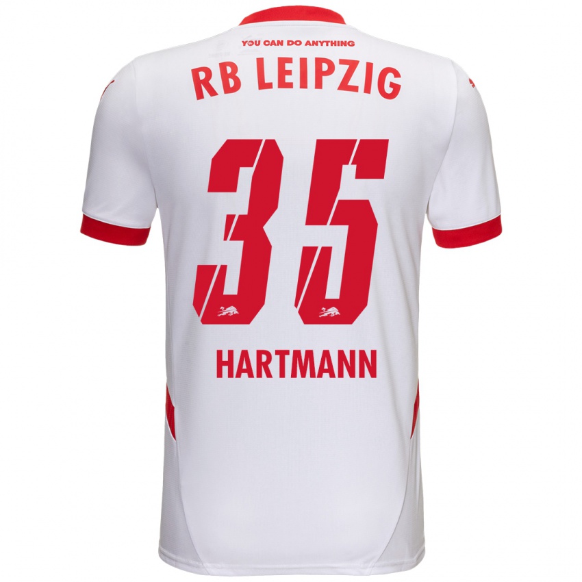 Bambino Maglia Fabrice Hartmann #35 Bianco Rosso Kit Gara Home 2024/25 Maglietta