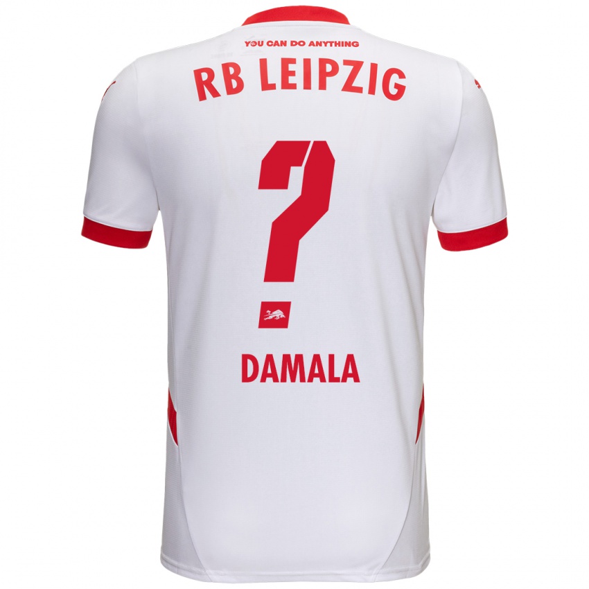 Bambino Maglia Bilal Damala #0 Bianco Rosso Kit Gara Home 2024/25 Maglietta