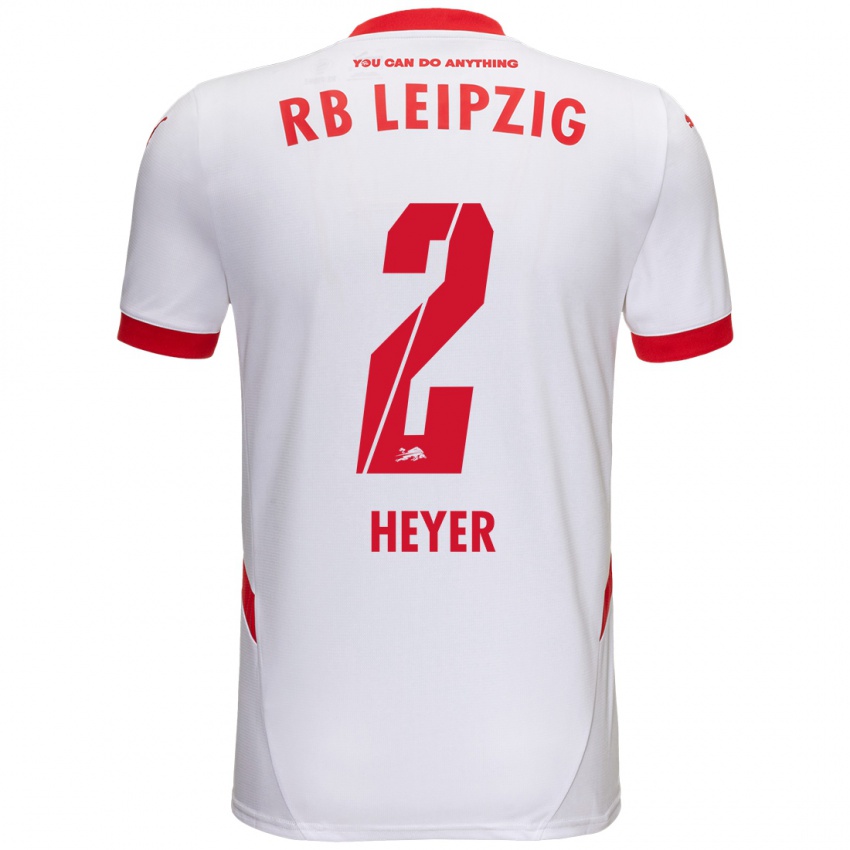 Bambino Maglia Friedrich Heyer #2 Bianco Rosso Kit Gara Home 2024/25 Maglietta