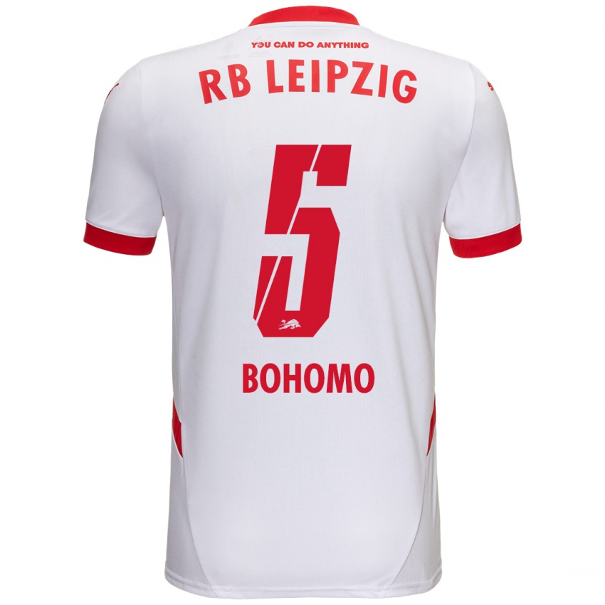 Bambino Maglia Allan Bohomo #5 Bianco Rosso Kit Gara Home 2024/25 Maglietta