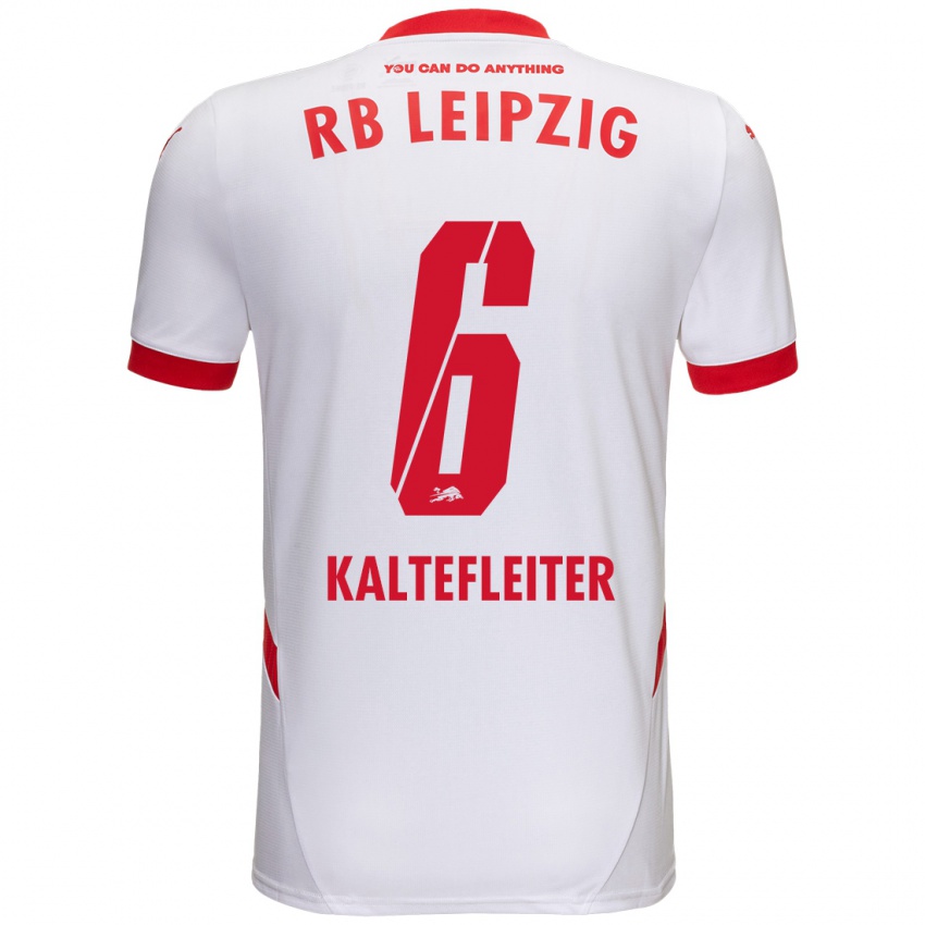 Bambino Maglia Benno Kaltefleiter #6 Bianco Rosso Kit Gara Home 2024/25 Maglietta