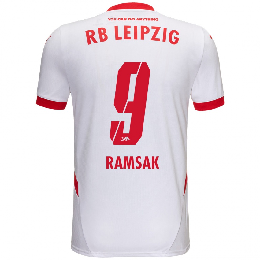 Bambino Maglia Robert Ramsak #9 Bianco Rosso Kit Gara Home 2024/25 Maglietta