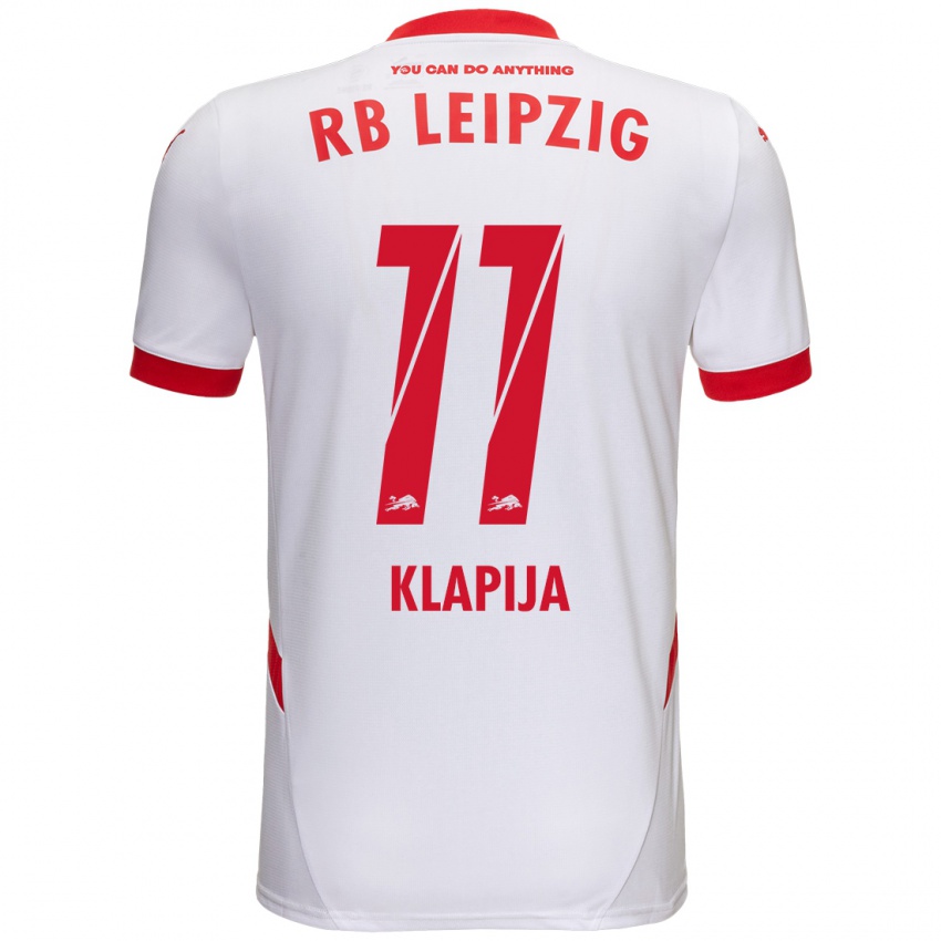 Bambino Maglia Din Klapija #11 Bianco Rosso Kit Gara Home 2024/25 Maglietta